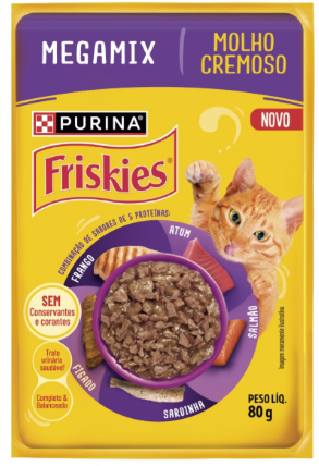 RACAO FRISKIES MEGA MIX SH 80g
