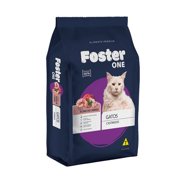RACAO FOSTER ONE GATO BLEND AD 1KG CASTRADO