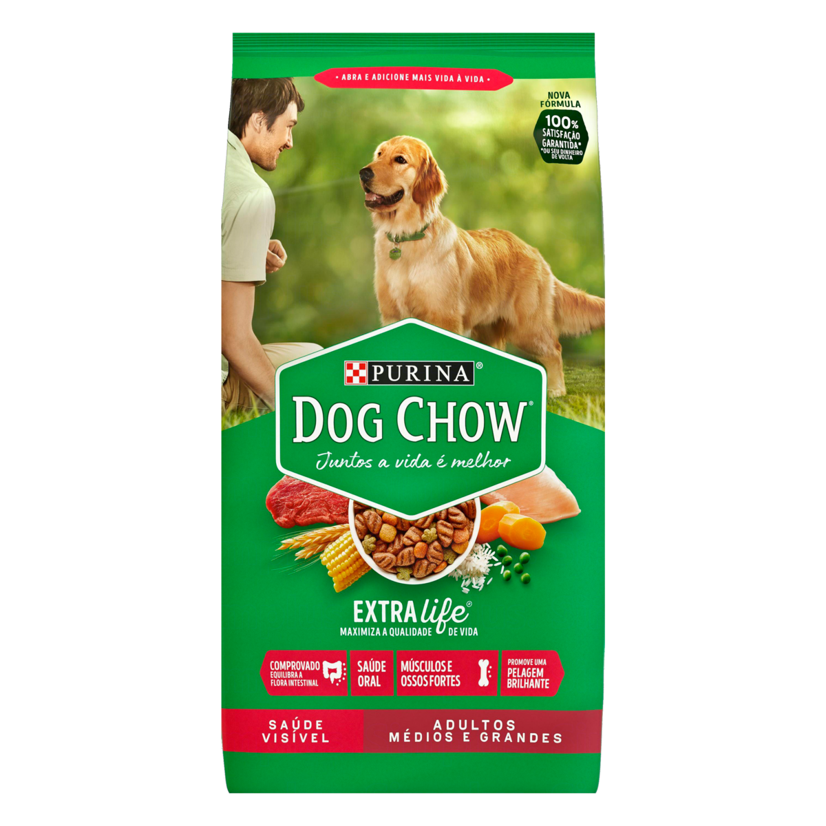 RACAO DOG CHOW ADULTO MED/GDE 20KG
