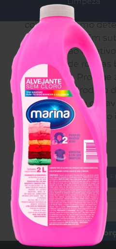 ALVEJANTE MARINA  2 LT SEM CLORO BRANQUEADOR