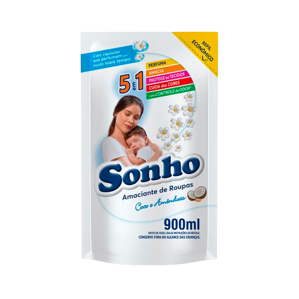 AMACIANTE SONHO REFIL COCO/ AMENDO 900ML