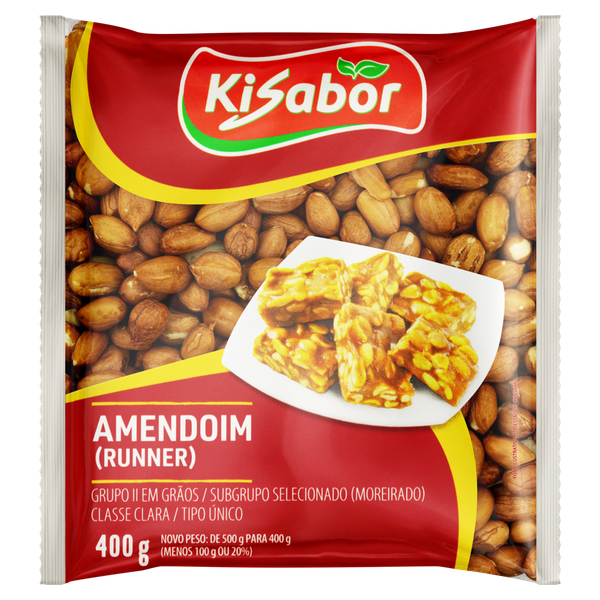 AMENDOIM KISABOR RUNNER 400G S/PELE
