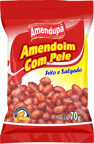 AMENDOIM FRITO C/ PELE 500G AMENDUPA
