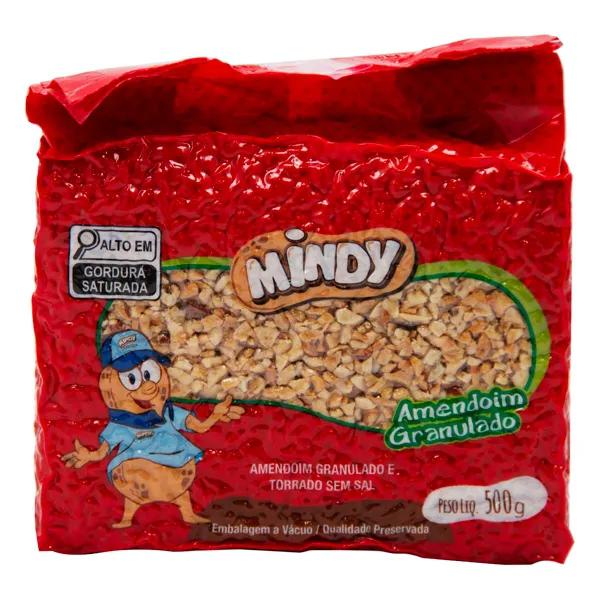 AMENDOIM GRANULADO E TORRADO 500G MINDY