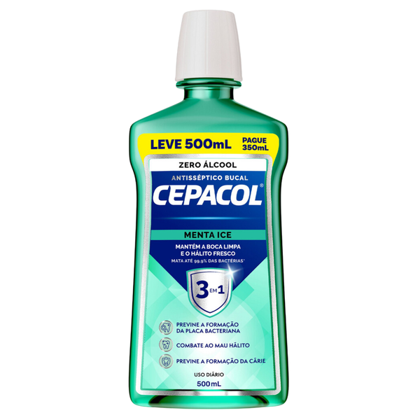 ENXAGUANTE BUCAL CEPACOL 500ML MENTA ICE