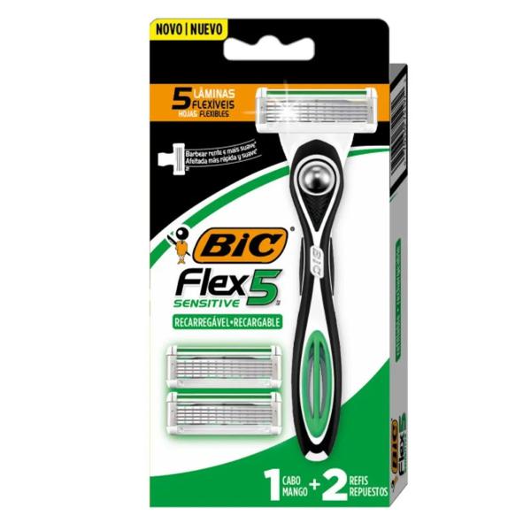 APARELHO BIC FLEX SENSIT C/2 REC 5 LAM