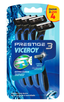 Aparelho Barbear Viceroy Prestigie3 cb m azul C4
