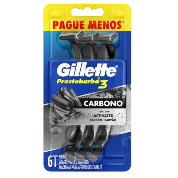 APAR.BARB.GILLETTE CARBONO C/6 PV+PG-