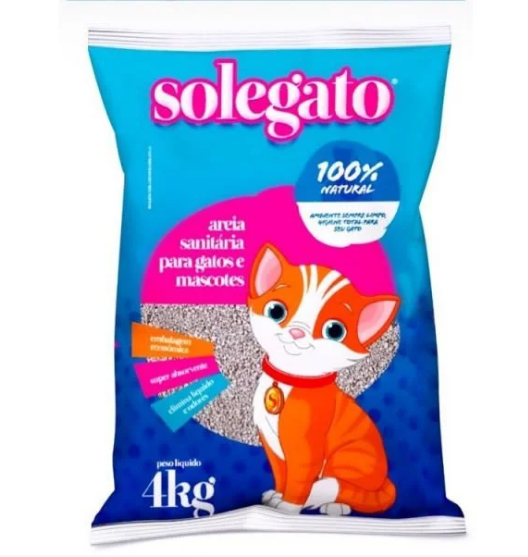 PET AREIA HIGIENICA SOLEGATOS PCT 4KG*