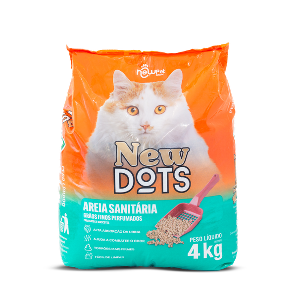 AREIA GATO NEW DOTS 4KG PERF.PCT
