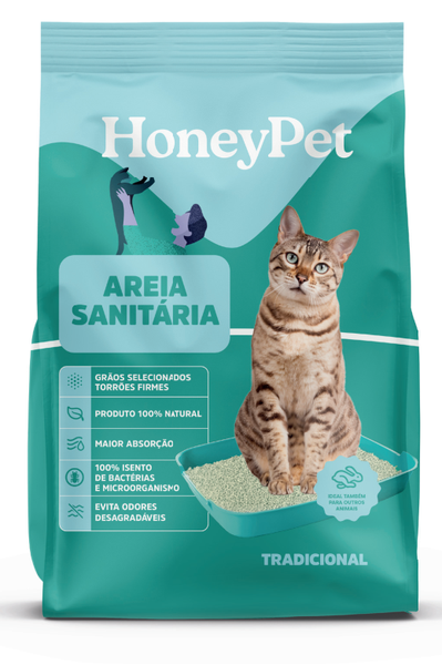 Areia Sanitaria P/Gato Honey Pet 4kg