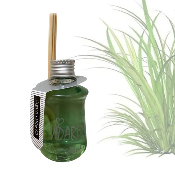 AROMATIZANTE AMBIENTE VARETA VIDAROMAS FRASCO 240ml CAPIM LIMAO 