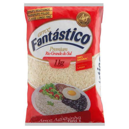 ARROZ FANTASTICO 1KG PARBOILIZADO TP 1