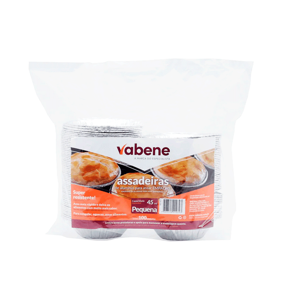 ASSADEIRA EMPADA PEQUENA VABENE 45ML 100UN