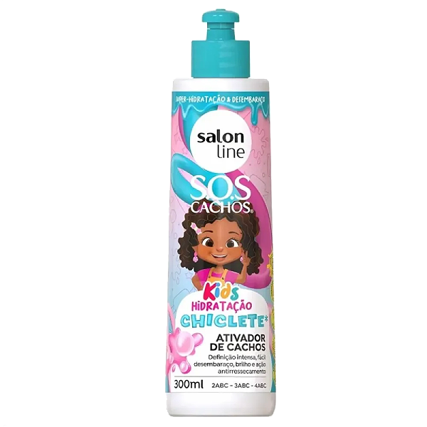 ATIVADOR CACHOS SALON LINE 300ML SOS KIDS CHICLETE