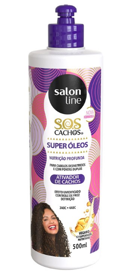 ATIVADOR CACHOS SALON LINE 500ML SOS CACHOS OLEOS