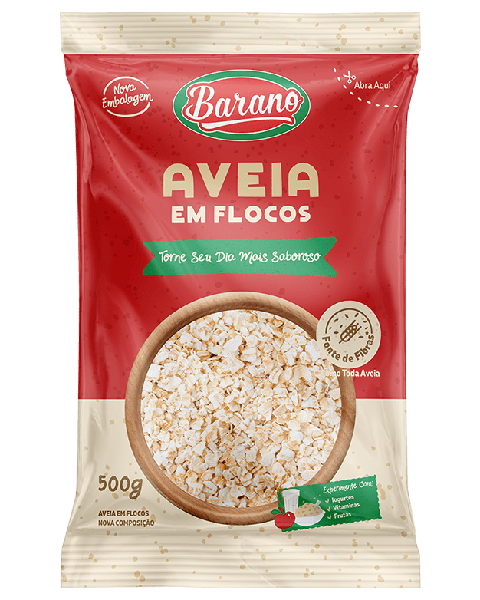 AVEIA BARANO EM FLOCOS GROSSOS 500G