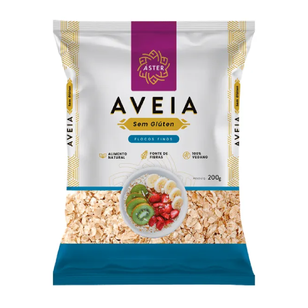 AVEIA EM FLOCOS ASTER 200G FINOS