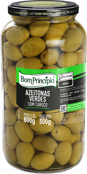 AZEITONA VERDE C CAROCO BOM PRINCIPIO 800G