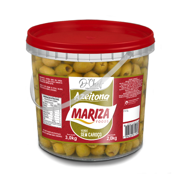AZEITONA MARIZA VERDE INTEIRA BD 2KG