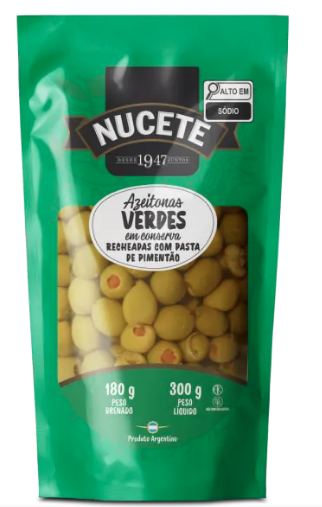 AZEITONAS NUCETE VERDE RECHEADA 180G