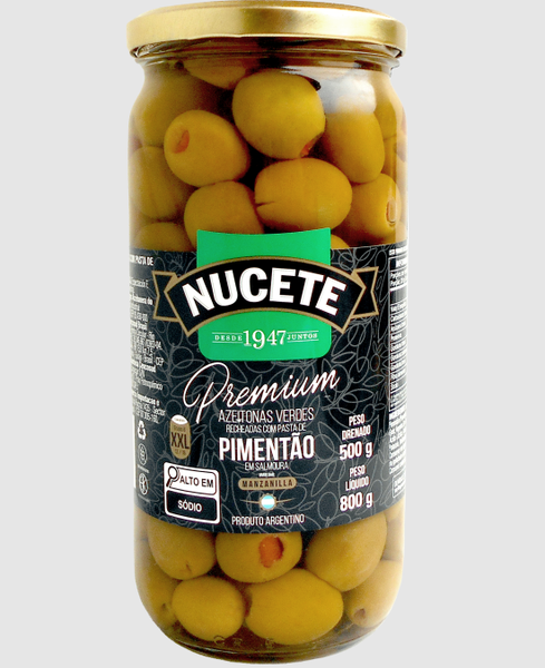 AZEITONA VERDE RECH NUCETE PREM VD 500G