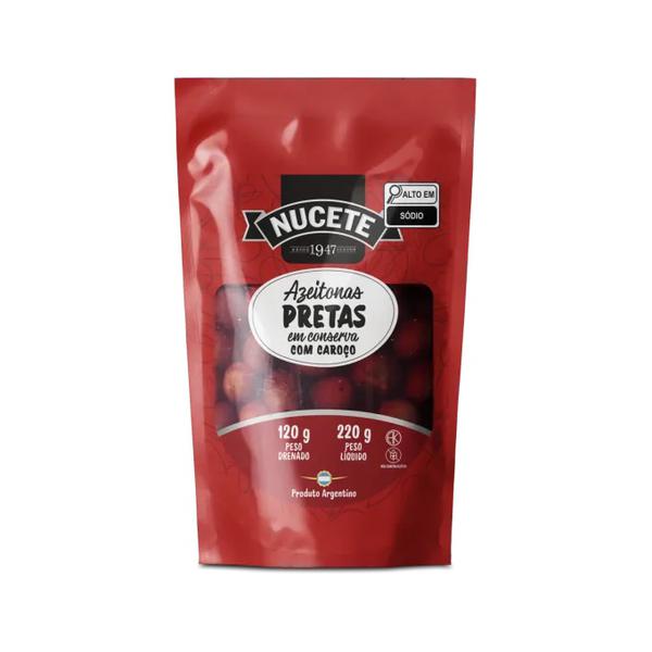 AZEITONA NUCETE PRETA C/CAROÇO  SACHET 120G