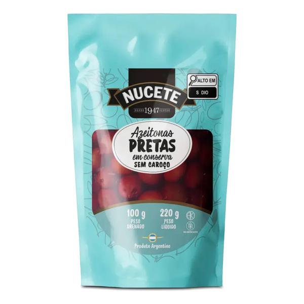 AZEITONA NUCETE PRETA S/CAROÇO SACHET 120G