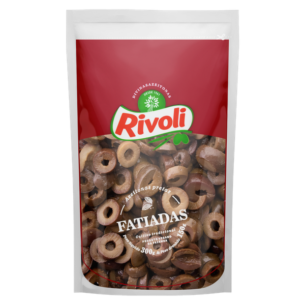AZEITONA PRETA RIVOLI FATIADA SACHE 120G