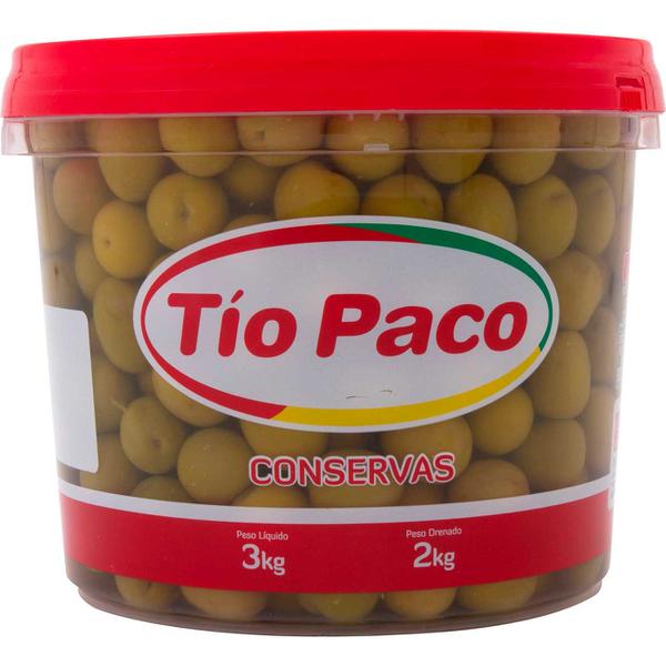 AZEITONA VERDE C/CAROÇO TIO PACO 2KG