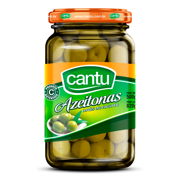 AZEITONA C/CAROÇO CANTU 500G