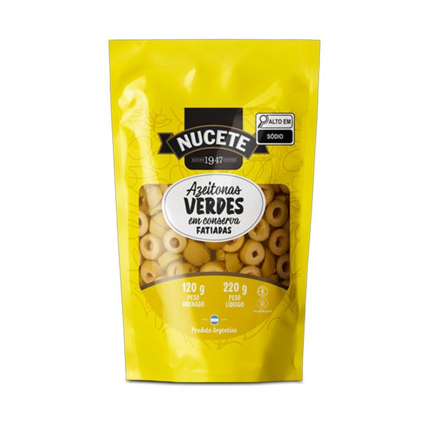 AZEITONA NUCETE VERDE FATIADA SACHET 120G