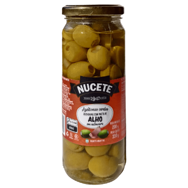 AZEITONA NUCETE RECH.ALHO 200G