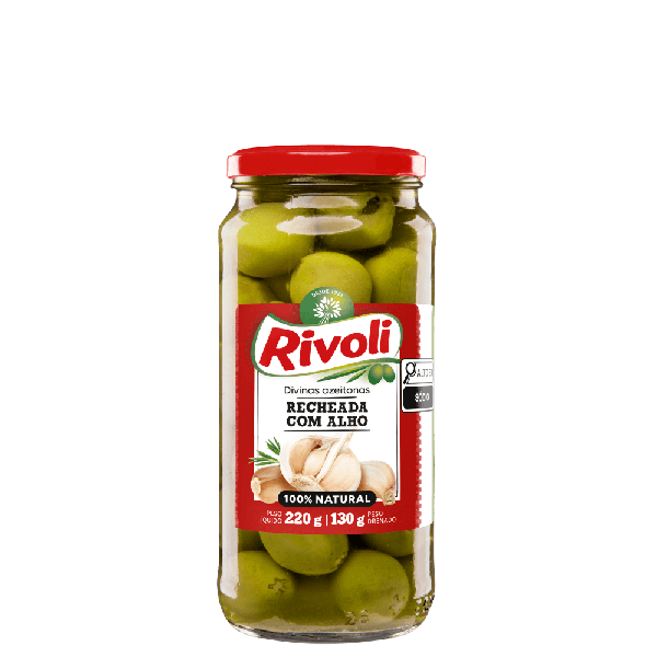 AZEITONA RIVOLI RECH.ALHO VD 130G