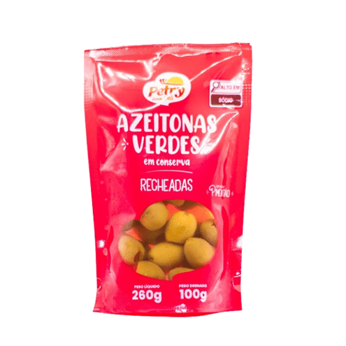 AZEITONA VERDE EM PETRY RECHEADA 100G