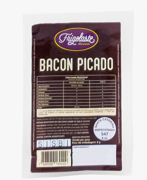 BACON PICADO (PERNIL E PALETA) FRIGOLASTE 1KG