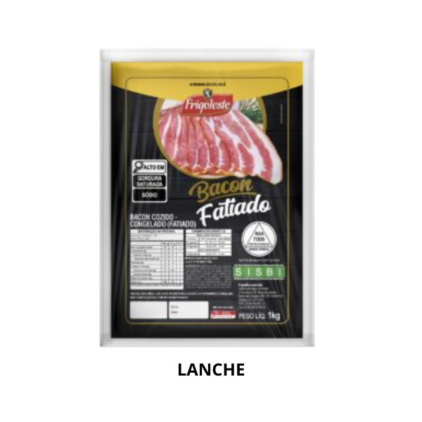 BACON FRIGOLESTE FATIADO LANCHE CONG. PCT 1KG