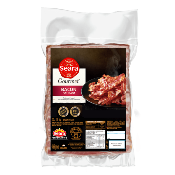 BACON SEARA GOURMET 2,4 MM FATIADO CG PCT 2,5KG