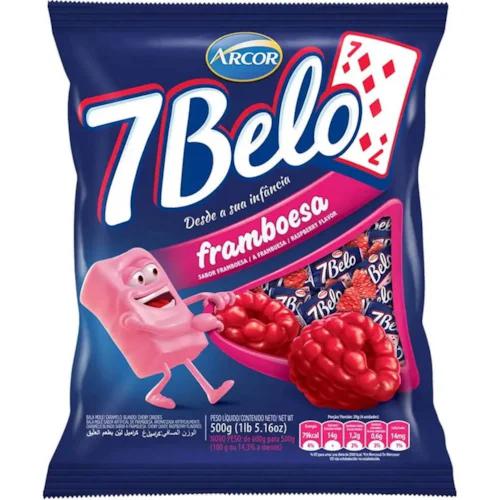 BALA 7 BELO RECH CR FRAMBOESA 500G