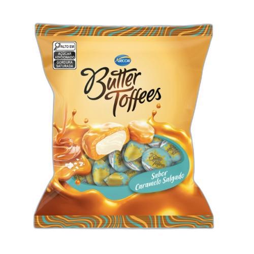 BALA BUTTER TOFFEES 500G CARAMELO SALGADO