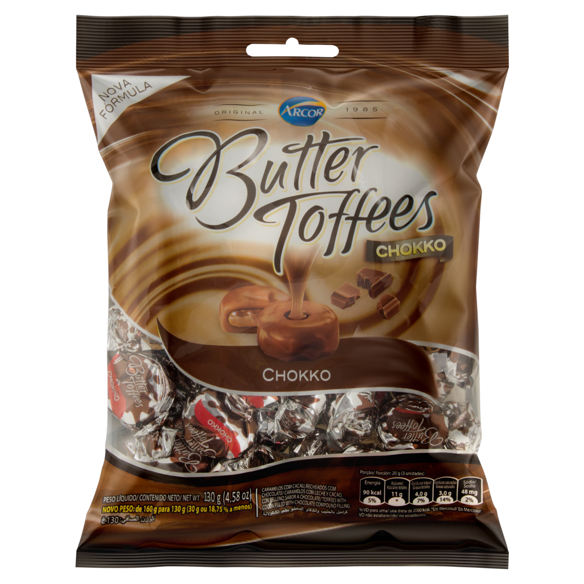 BALA ARCOR BUTTER TOFFEES CHOKKO 130G