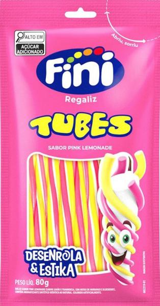 Bala Fini Regaliz Tubes 80g Pink Lemonade