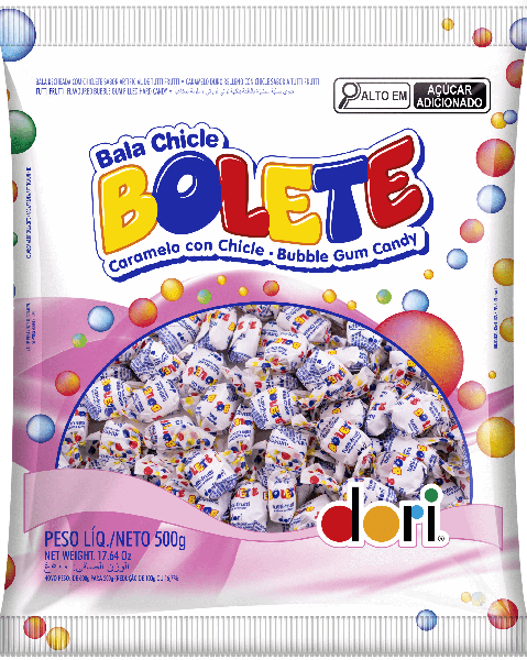 BALA DORI 500G BOLETE CHICLE T.FRUT