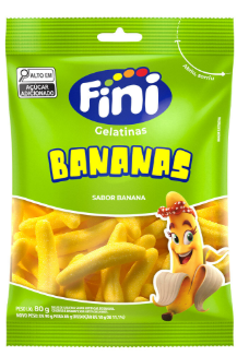 BALA FINI MINI TUBES BANANA 80G