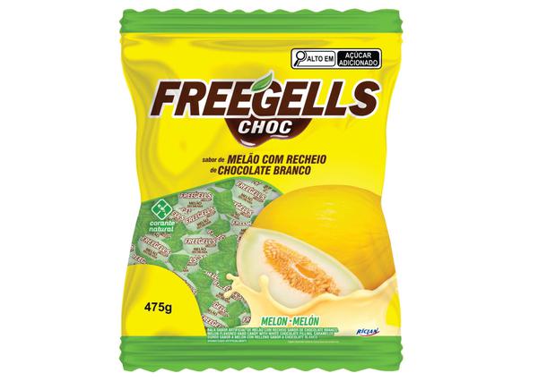 BALA FREEGELLS MELAO RECH. CHOCOLATE BRANCO 475G 