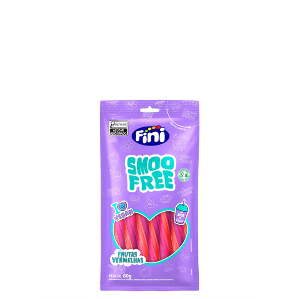 BALA FINI TUBES FRUTAS VERMELHAS 80G