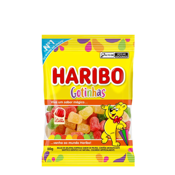 BALA HARIBO GELAT 80G GOTINHAS