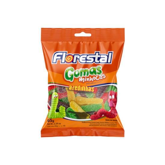 BALA GOMA MINHOCAS AZED FLORESTAL 65G