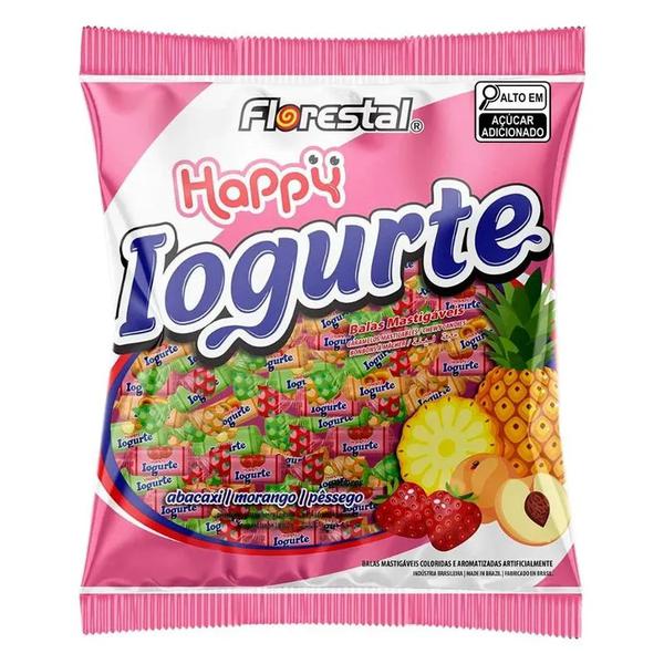 BALA HAPPY IOGURTE SORTIDA 500G FLORESTAL