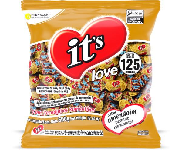 BALA ITS LOVE 500G AMENDOIM RECHEAD